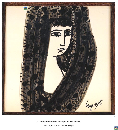 Dame uit Houthem met Spaanse mantilla